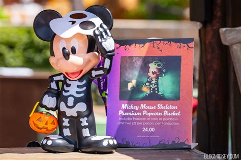 Skeleton Mickey Mouse Popcorn Bucket Arrives at Magic Kingdom for ...
