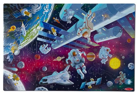 Outer Space Glow in the Dark Floor Puzzle - 48 Piece Jigsaw Puzzle by ...