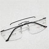Grey Large Rectangle Rimless Glasses Frameless Specs For Single Vison ...