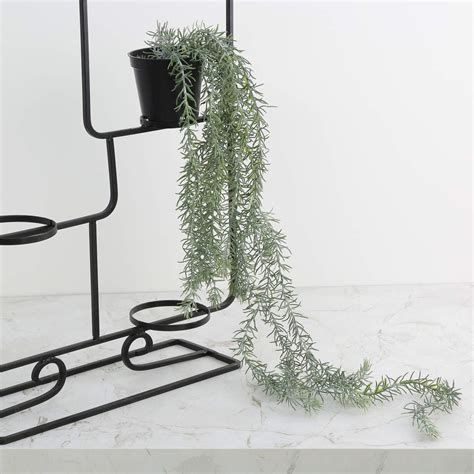 Buy Home Centre Artificial Flower Gardenia Hanging Fern with Pot (Green ...