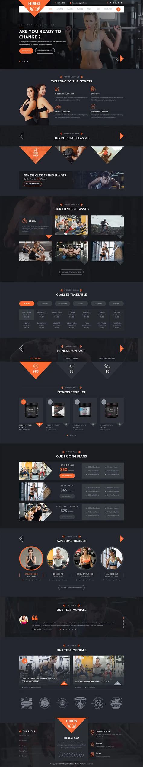 Fitness Gym WordPress Theme for Gyms and Health Centers