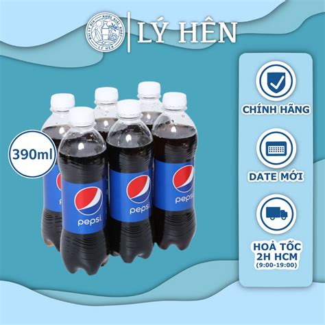 Mua Lốc 6 Chai Nước Ngọt Có Gas Pepsi Cola Soft Drink Chai 390ml Chai ...