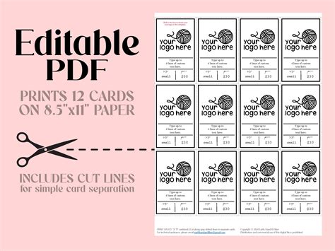 Buy Custom Printable Price Tag Template: Boutique Clothing Labels ...