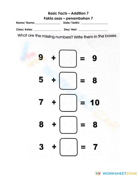 Image result for Basic Addition Facts with Solutions