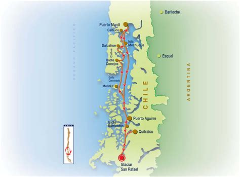 Parque Nacional Laguna San Rafael On Map Cerro San Valentin Mountain