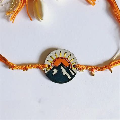 Buy Handmade Blue Mountain Snow Design Ghungroo & Shell Wooden Lumba ...