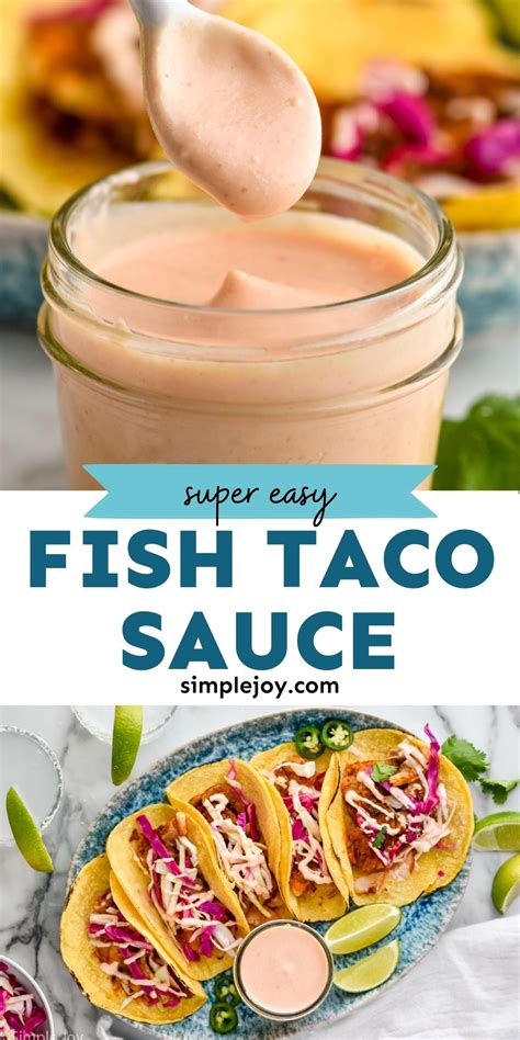 This simple Fish Taco Sauce is perfect for all of your fish taco ...
