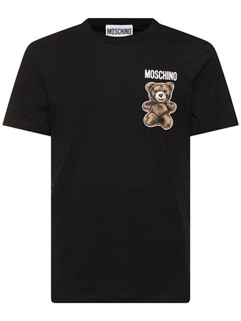 Teddy bear small print t-shirt - Moschino - Men | Luisaviaroma