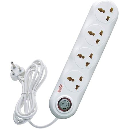Wipro Extension Board with 4 Universal Sockets - Grey & White : Amazon ...