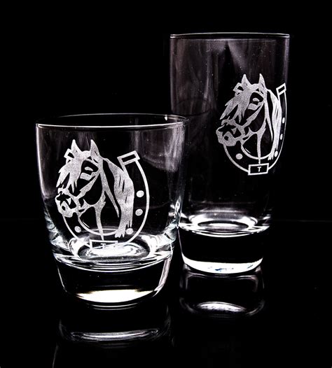 Custom Laser Engraved Horse Glasses