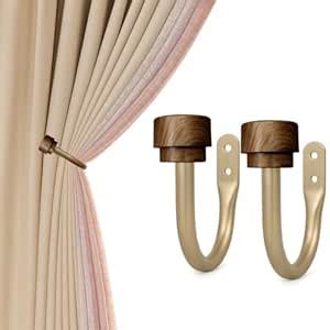 Buy Colornest Curtain Holdback 2 Pcs | Metal Curtain Tiebacks with Dark ...