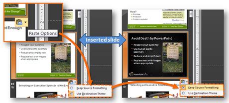 Image result for PowerPoint Paste Slide Keep Source Formatting