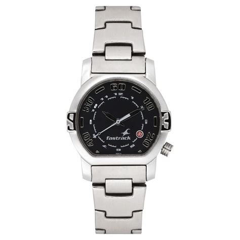 Buy Online Fastrack Quartz Analog Black Dial Stainless Steel Strap ...