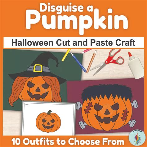 Disguise a Pumpkin Halloween Cut & Paste Craft Activity