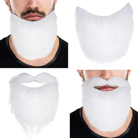 Buy 2 Pieces Santa Outfit Beard Set Party White Fancy Dress Costume ...