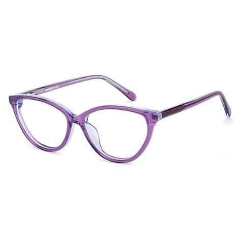Buy Kids Glasses: Purple Transparent Full Rim Cat Eye Kids 5-8 yrs ...