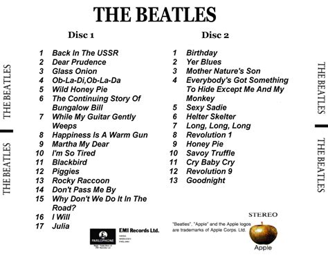 List Of Songs On The Beatles First Album at Lynn Potter blog