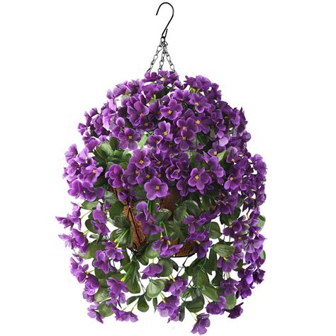 Artificial Hanging Flowers in Basket for Patio Garden Decor,Artificial ...