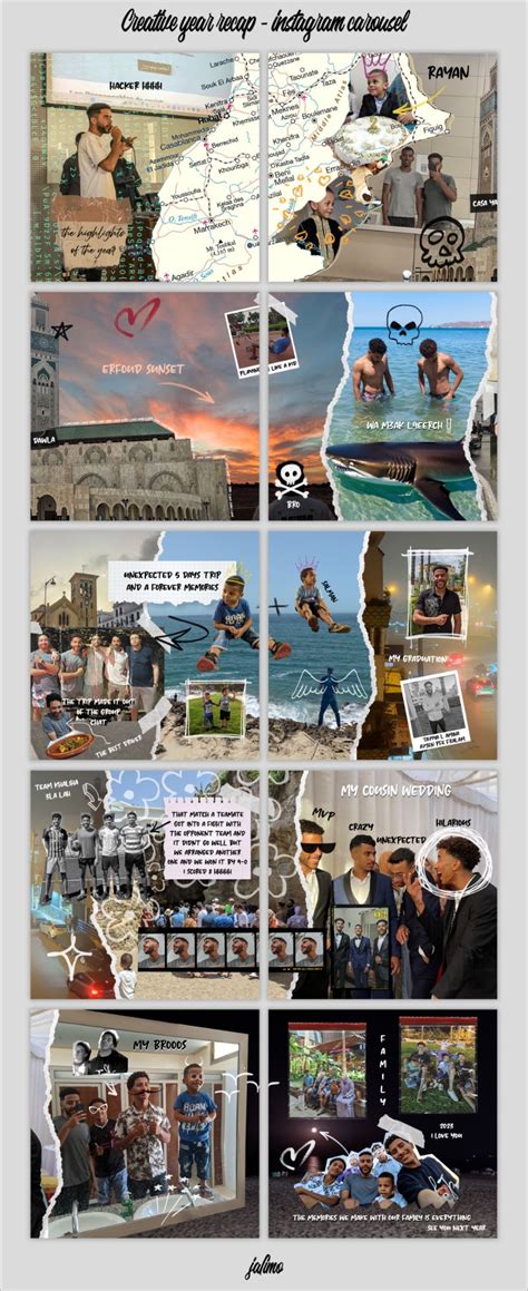 Aesthetic Year Recap, instagram carousel scrap book style | Instagram ...
