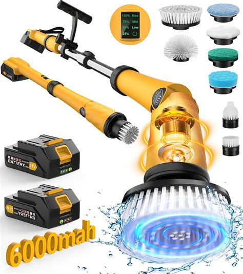 Amazon.com: Qimedo Electric Spin Scrubber Extra Large Brush Q3,6000 mAh ...