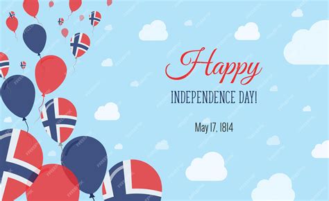 Premium Vector | Norway independence day sparkling patriotic