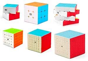 D ETERNAL QiYi Cube Set of 2x2 3x3 4x4 5x5 6x6 7x7 High Speed ...