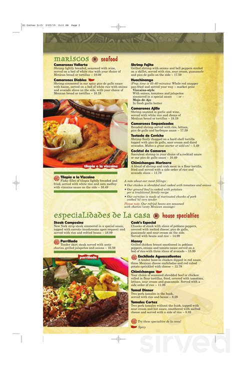 El Cortez Mexican Restaurant menu in Mokena, Illinois, USA