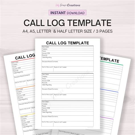Image result for Telephone Call Log