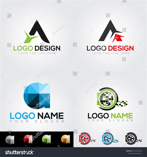 Logo Design Templates Set Stock Vector (Royalty Free) 1274419294 ...
