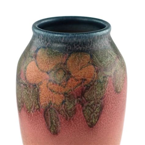 Rookwood Pottery Nasturtium Vellum Vase, Signed Sallie Coyne at 1stDibs ...