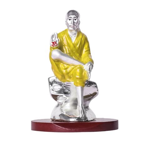 DIVINITI 999 Silver Plated Sai Baba Idol For Home Decoration, Car Dash ...