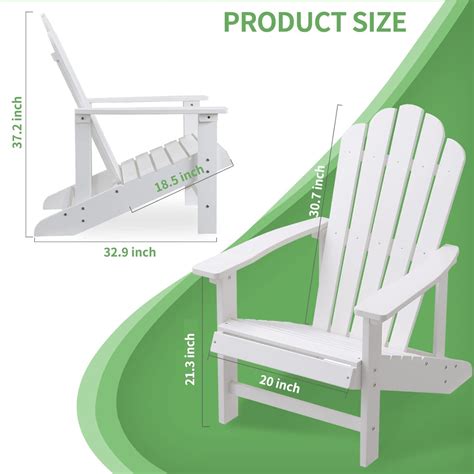 Buy EFURDEN Adirondack Chair Set of 4, Polystyrene, Weather Resistant ...