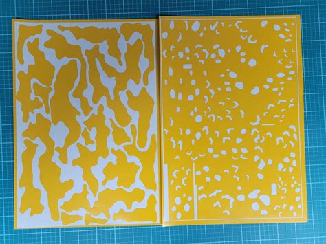 Chocolate Chip Desert Camo Stencil Pack for Cerakote, Duracoat, Gunkote ...