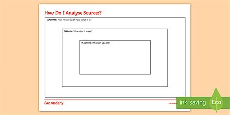 How Do I Analyse Sources? Worksheet / Worksheet