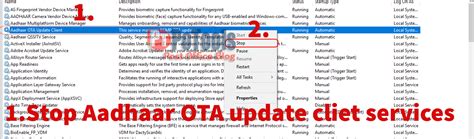 Aadhaar OTA Client Error