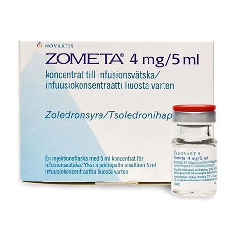 Zometa 4mg/5ml Solution for Infusion at Rs 1500/piece | Zoledronic Acid ...