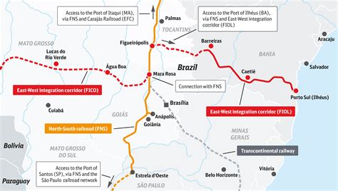 FICO-FIOL project: game changer for the Brazilian cargo industry - railway map of brazil