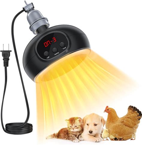 Amazon.com: Chicken Coop Heater Lamps,200W-500W,Overheat Protection,E36 ...