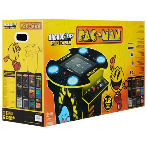 Arcade1Up PAC-MAN Pub Table Arcade Machine – 12 Classic Games, Light ...
