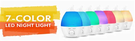 BEAUTURAL Cool Mist Humidifier, Ultrasonic Humidifiers, End for Dry Air ...