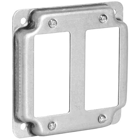 Airmont Products AP-12094, 4" Square Double Decora Switch Electrical ...