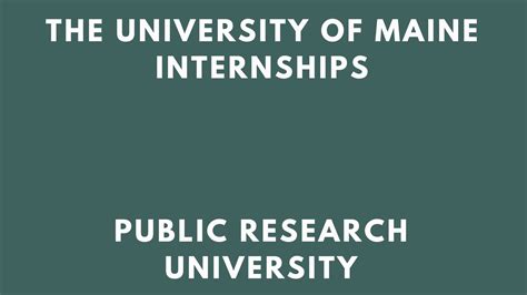 Umaine Internships 2026 The University of Maine - Internship Sphere