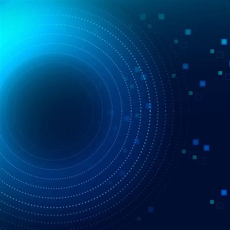 Technology circle blue background vector in digital transformation ...