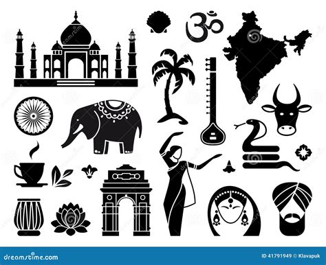 Icons Of India Stock Vector - Image: 41791949