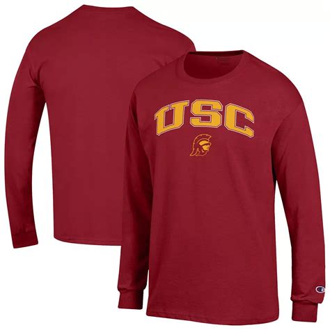 Men's Champion® Cardinal USC Trojans Arch Over Logo Long Sleeve T-Shirt