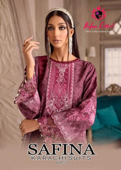 Nafisa Safina Vol-10 – Karachi Dress Material: Textilecatalog