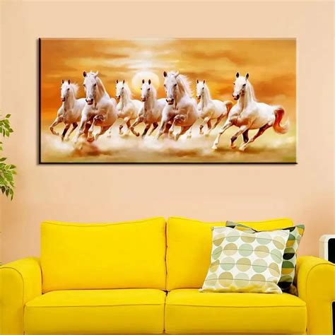 Sunset 7 Horse Wall Painting – Handicrafts Town