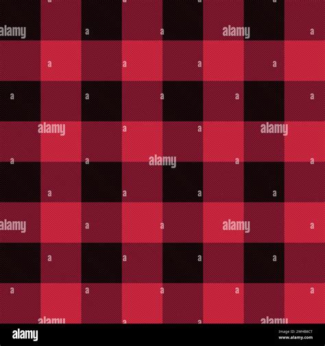 plaid flannel pattern, black and red checkered seamless repeatable ...