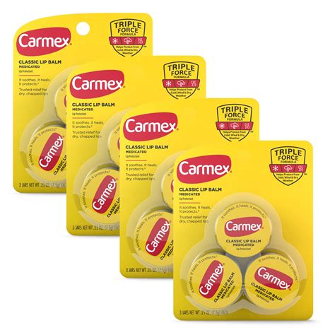 Amazon.com : Carmex Medicated Lip Balm Jar, Lip Moisturizer for Dry ...