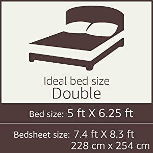 Buy ART WORLD Double Bed Sheet with Pillow Covers Pure Cotton ...